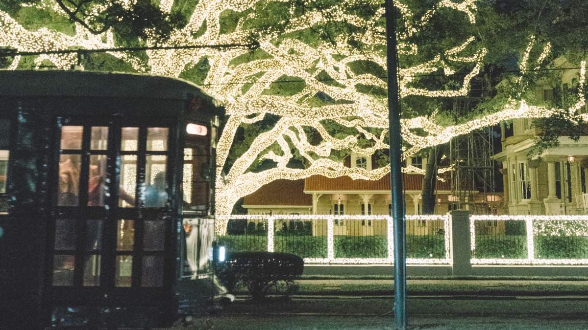 Christmas Lights on St. Charles Avenue, NOLA // New Orleans Tourism Office
