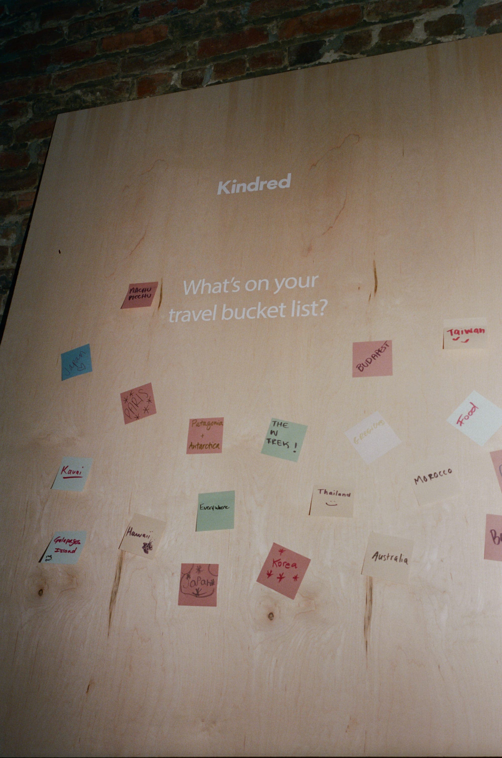 Partygoers shared the destinations that top their wish list. With Kindred, those bucket list trips are possible.